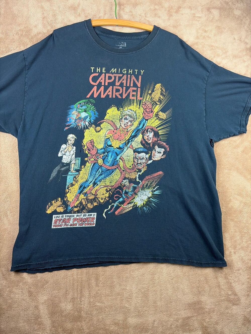 Marvel 2XL T-Shirt Lot Deadpool Unicorn Captain America Avengers Tee 2-Pack